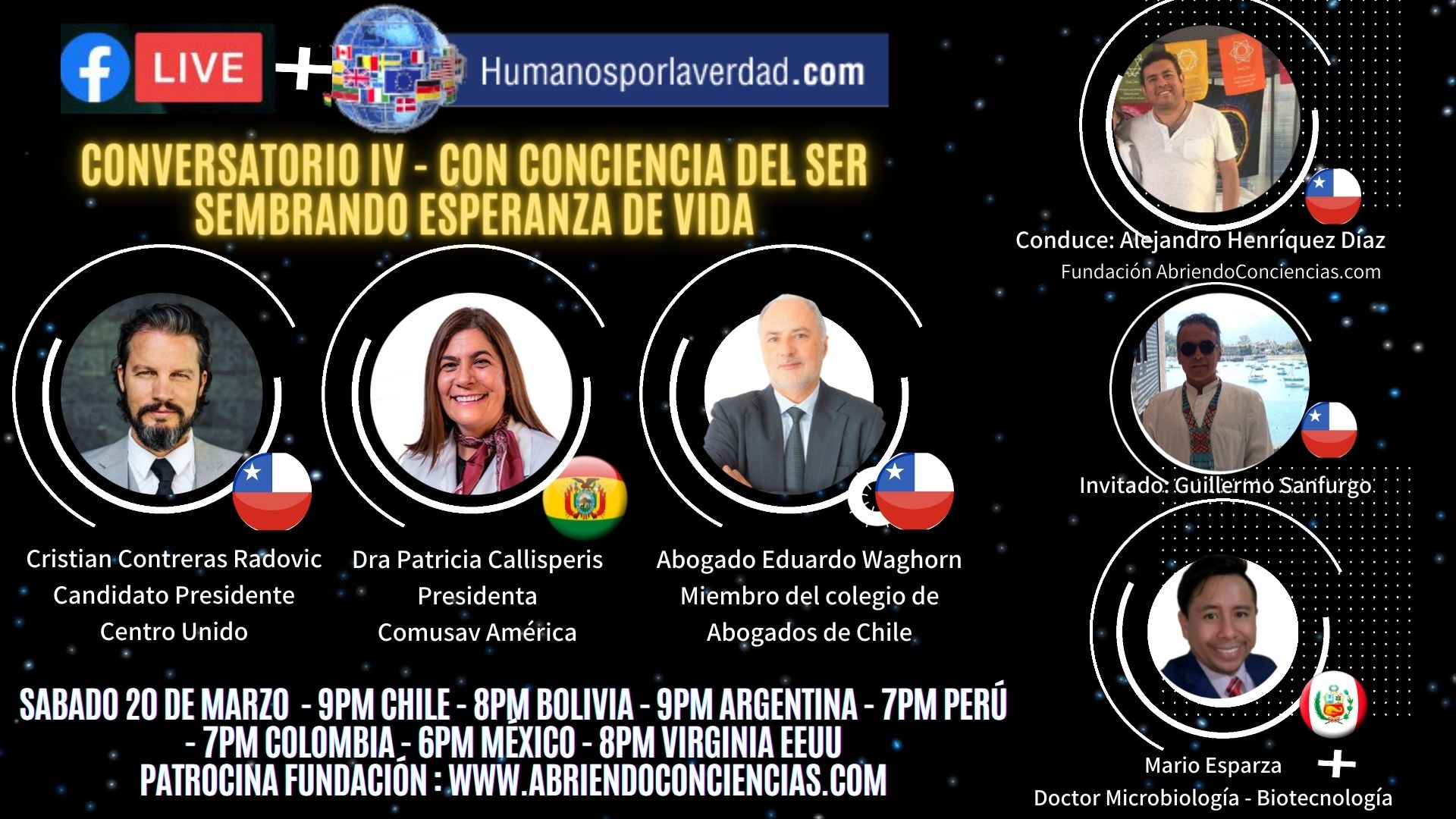 Conversatorio IV - con conciencia del SER Sembrando esperanza de vida