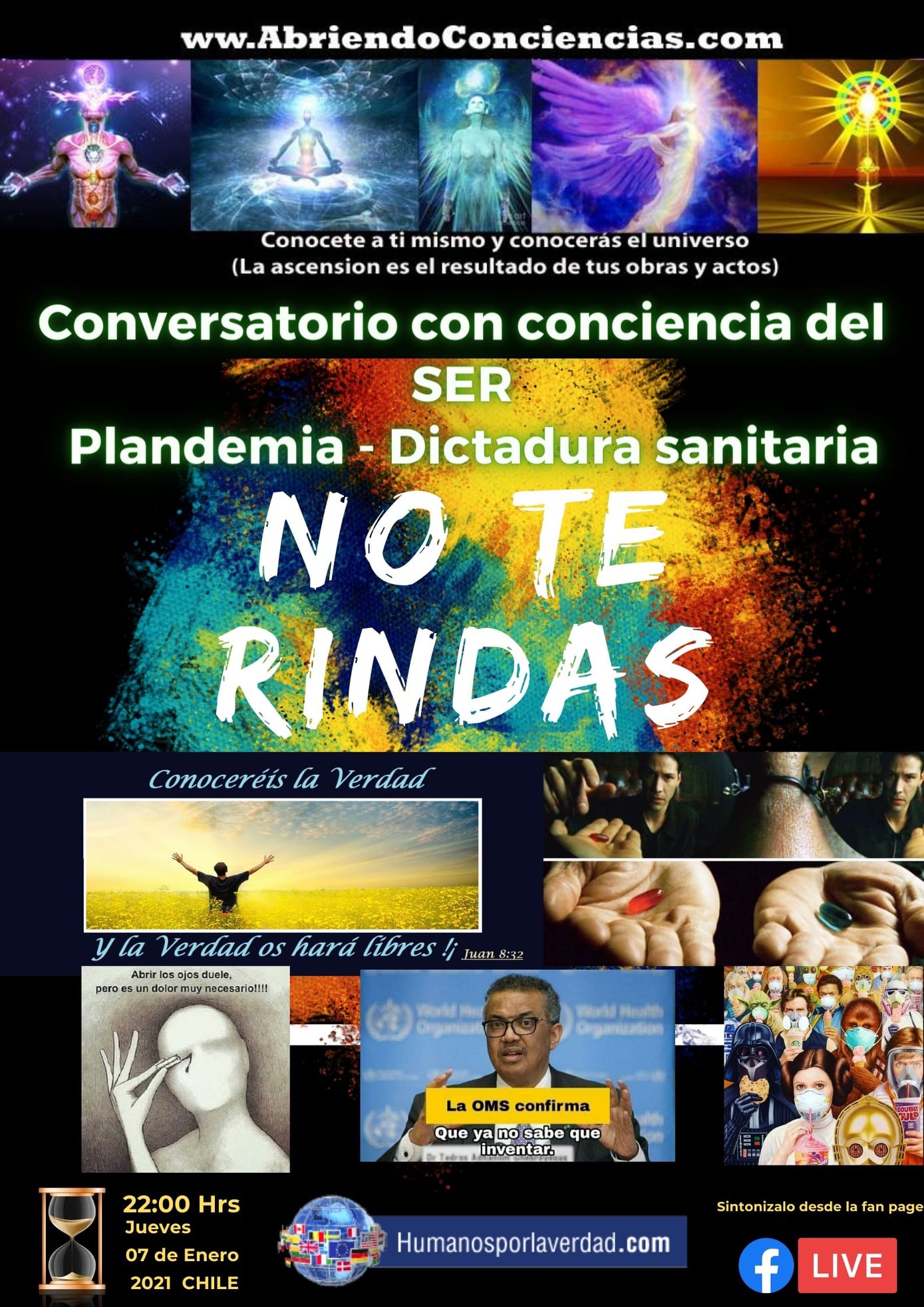 Conversario I con conciencia del ser dictadura sanitaria en Chile